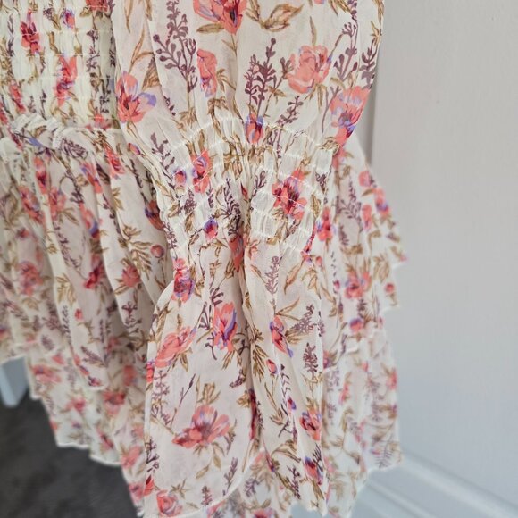 NWT Princess Polly Boho Chic Floral Layered Dress With Smocking, Size 2 - Picture 9 of 14